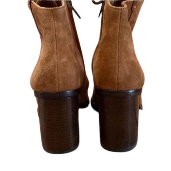 #316  FRYE The Amy Lace Up Peep Top Booties - Picture 5 of 7